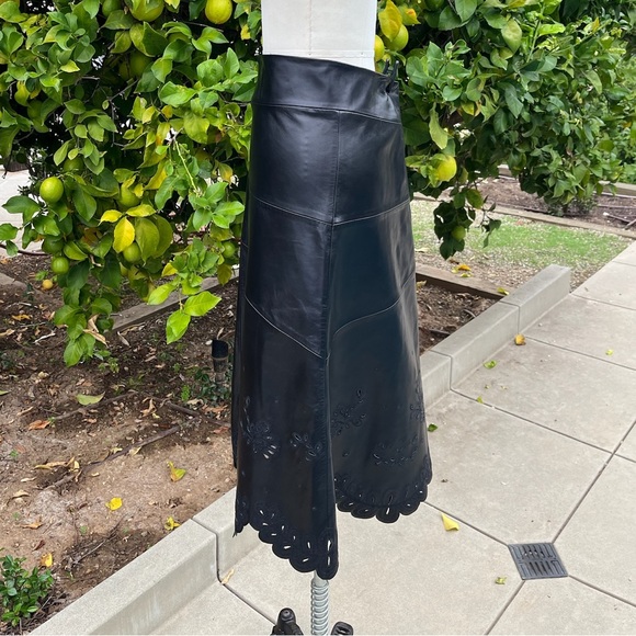NWT American Leather Company leather midi skirt - size 16 - Picture 3 of 4